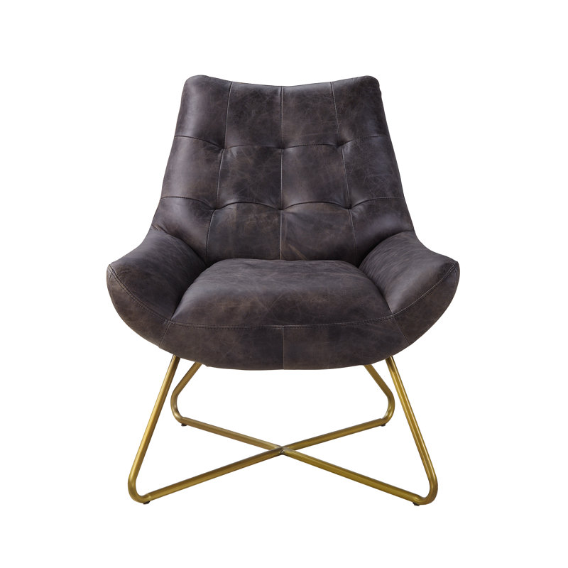 Méridienne en cuir fleur 31 po
