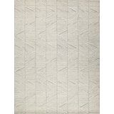 Kascata Hand Tufted Geometric Area Rug in Silver/Ivory