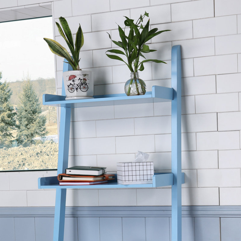 Space-Saving Ladder Bookcase - 5-Tier Display Shelf, Versatile Narrow Design