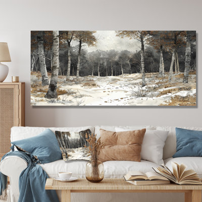 Winter Woodland Forest Landscape II - Landscapes Metal Wall Art, Forest Metal Print