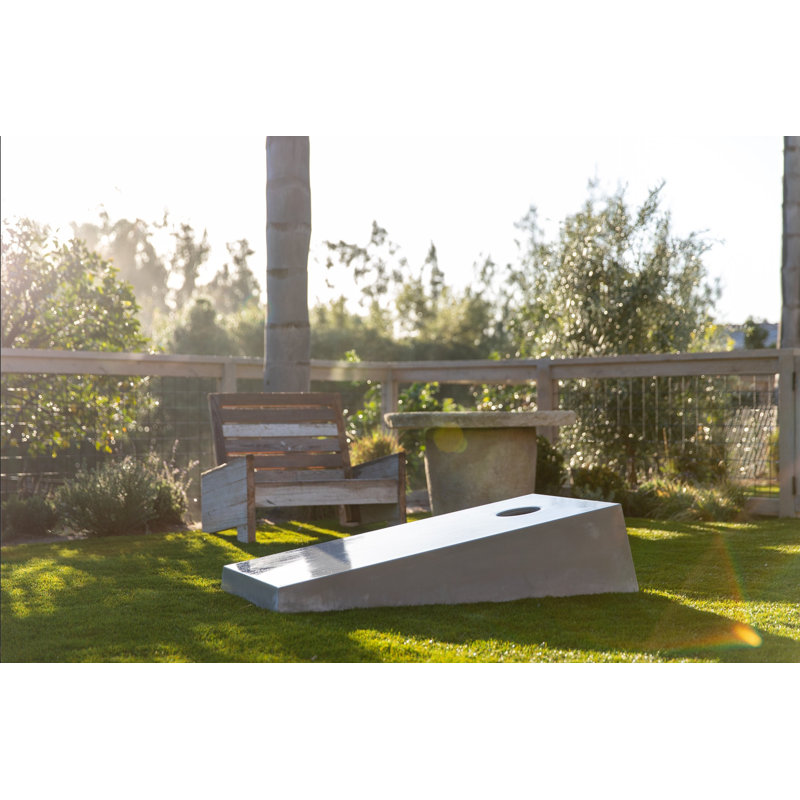 Ensemble de planche moderne cornhole en béton, Gris