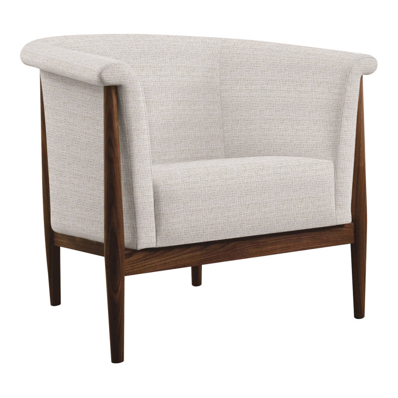 Fauteuil demi-tonneau l 34,5 po Walnut Grove, Perigold IceBreaker White Sands