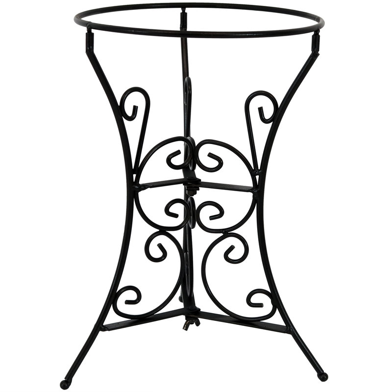 Support à globe décoratif décoratif en acier 11,5 po, Noir