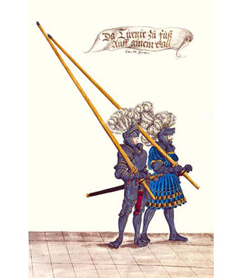 " German Knights In Horseback In Procession " by H. Burkmair