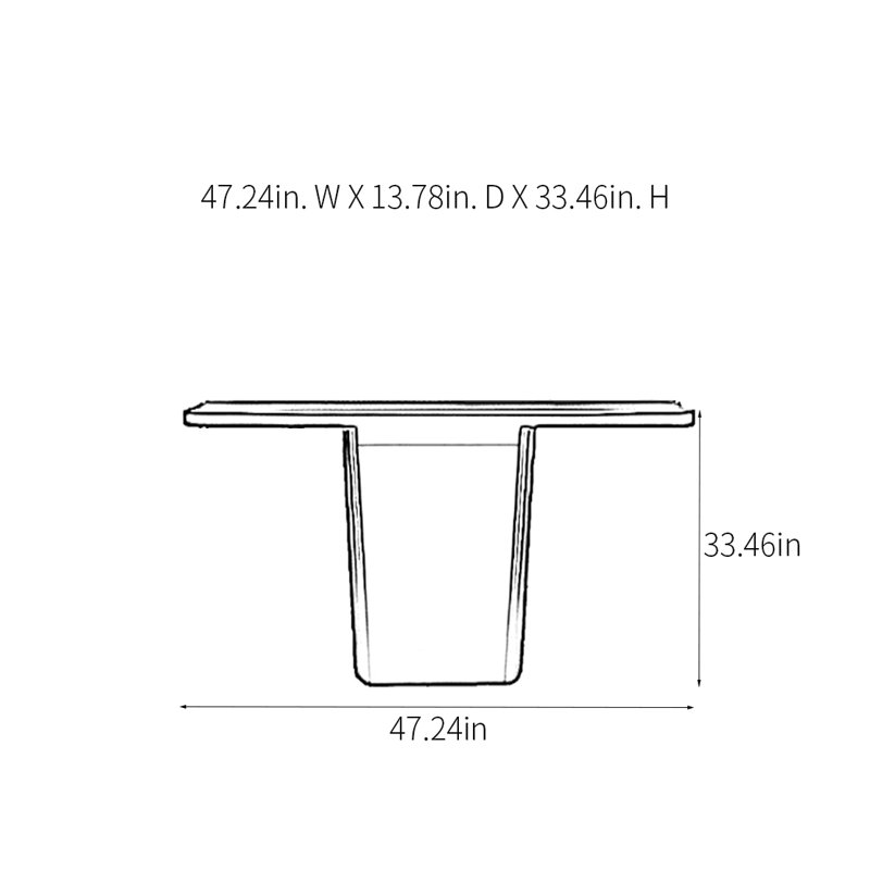 Console moderne haut de gamme moderne, H 33,46 po x l 47,24 po x P 13,78 po