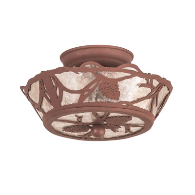 Wynsum Glass Semi Flush Mount