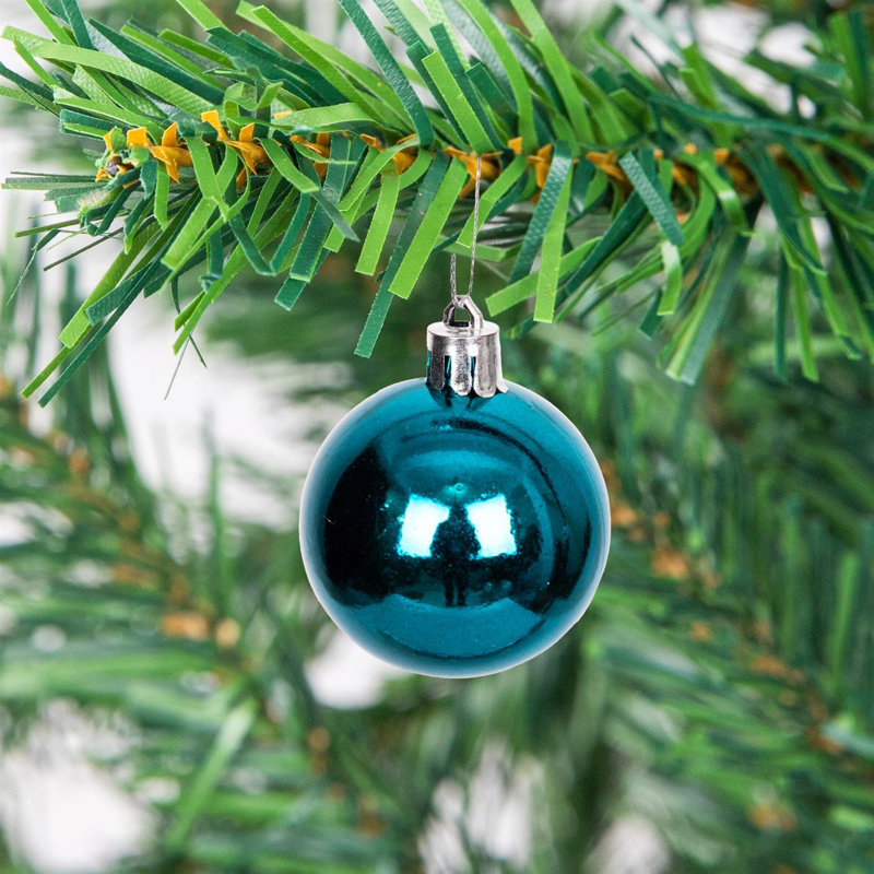 5cm Polyvinyl Chloride (PVC) Ball Ornament, Teal