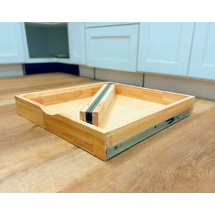 Prestridge Pre-Assembled Solid Wood Pull Out Cabinet Organizer Drawer with Soft Close Full Extension Slides