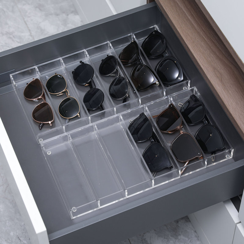 Clear Acrylic Rectangle Jewelry Organizer Tray