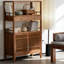 Retro Walnut Solid Wood Accent Cabinet