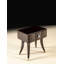 Transitional Black Lacquer One-Drawer Nightstand