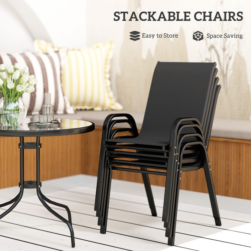 5 - Piece Dining Set, Black