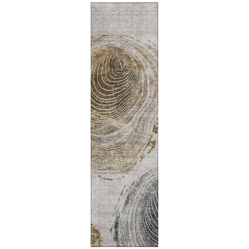 Naadiya Washable Abstract Indoor / Outdoor Rug, Runner 2'3" x 7'6"