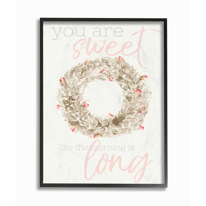 Art sur toile, "Sweet as the morning is long", H 14 po x l 11 po, Giclée encadrée noir minuit