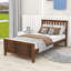 Lit plateforme simple en bois avec tête de lit et pied de lit Dishaan-754784104