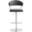 Upholstered Counter Stool with Metal Frame-1391162380