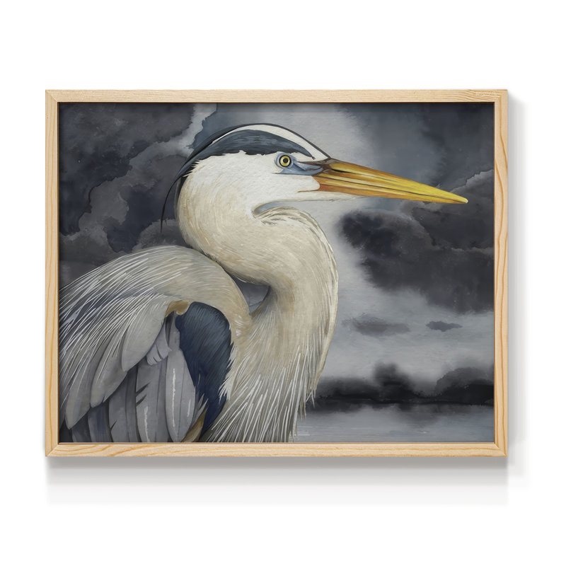 Stormy Blue I -Framed Print - Restickable, H 8 po x l 10 po, Naturel