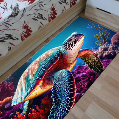 Tapis à poils doux à imprimé floral de qualité supérieure idéal pour rehausser le décor du salon ou de la chambre à coucher avec charme et confort élégants