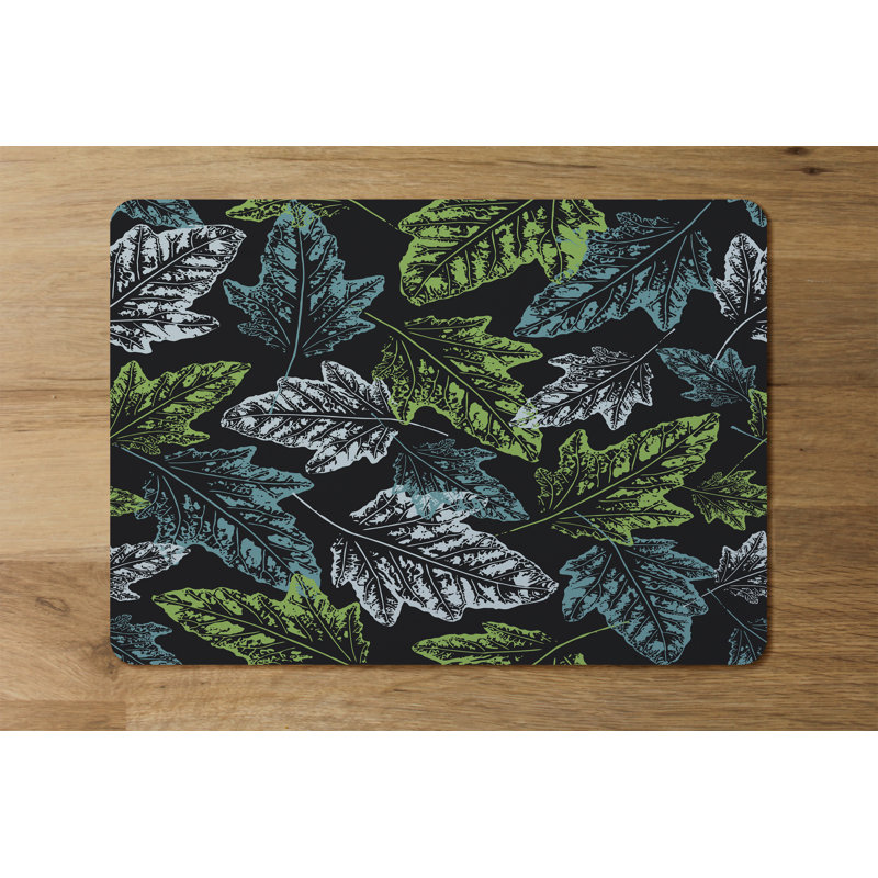 Landover Polyester, Wood Floral Rectangle Placemat