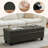 51" W Linen Upholstered Flip Top Storage Bench-503822498