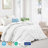All Season White Goose Feather & Down Comforter Duvet Insert with 300TC 100% Cotton Cover, Full/Queen-357551846-357551833