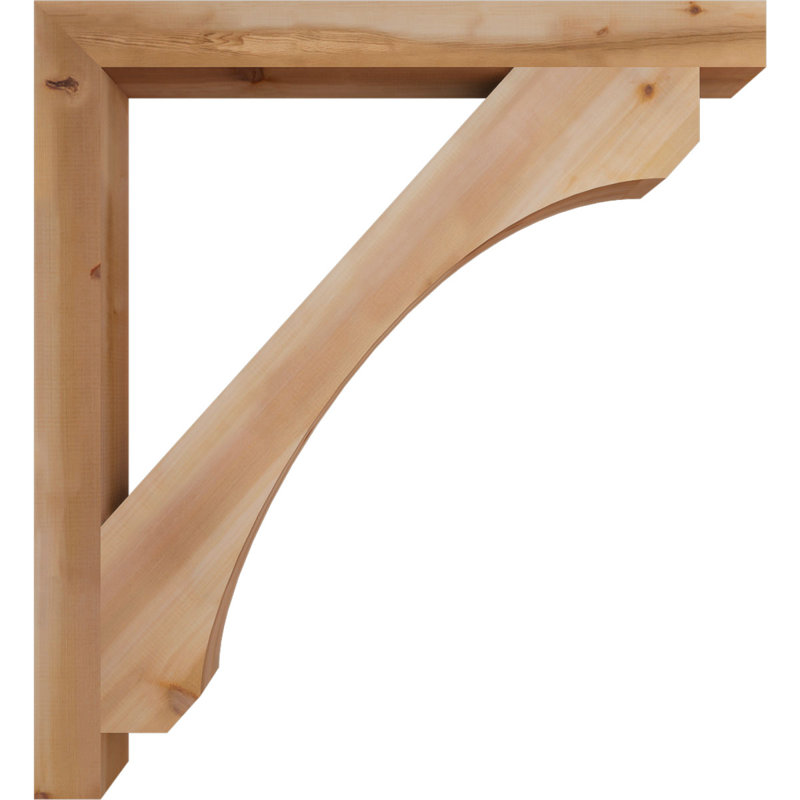 Support en bois rustique Legacy Block, Cèdre rouge, Lisse, H 48 po x l 3,5 po x P 44 po