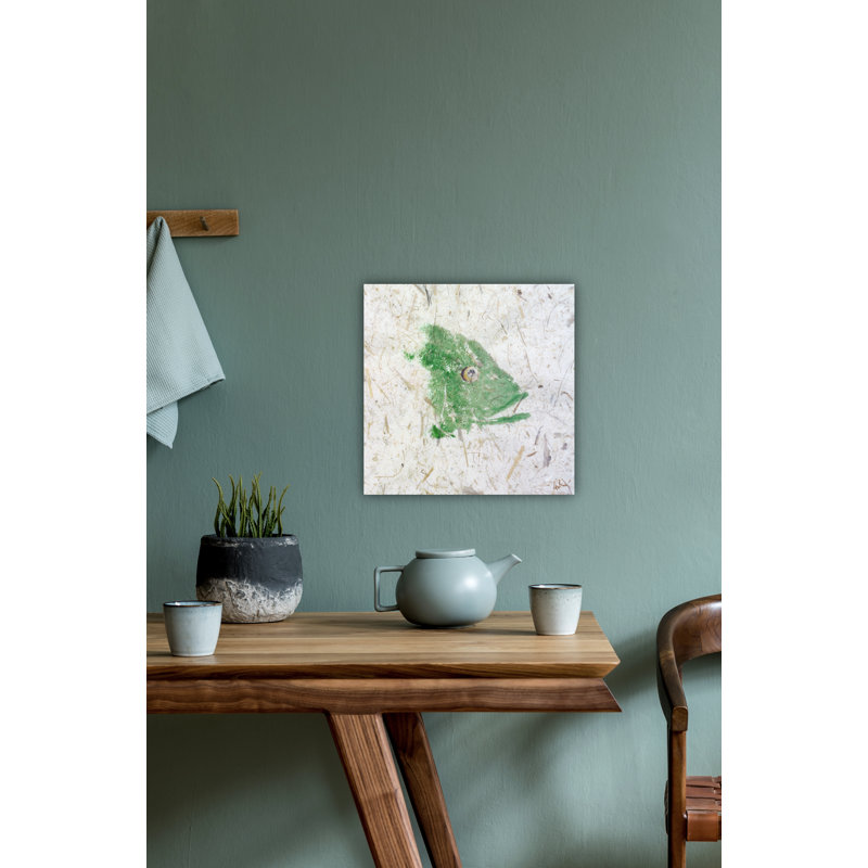 Snapper Green Print, 22" H x 22" W x 3" D
