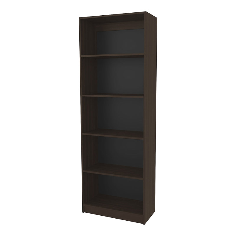 Bibliothèque avec rangement ouvert et 5 tablettes
