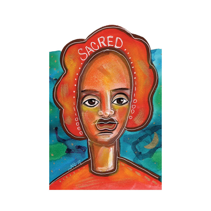 Sacred by Akaimi The Artist - Wrapped Canvas Print, 20.32 cm H x 30.48 cm W