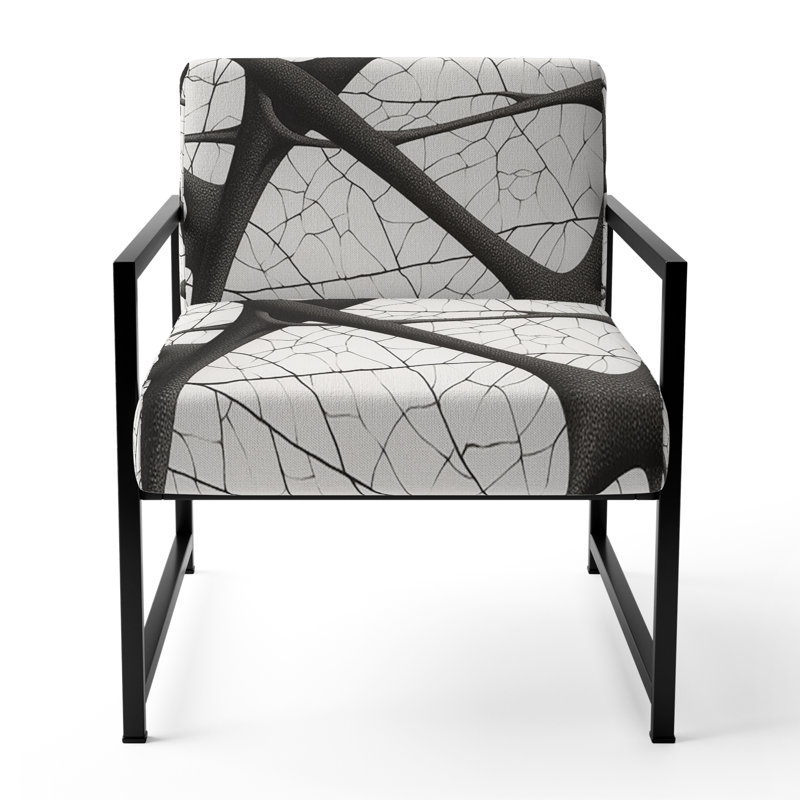 Chaise d'appoint rembourrée Minimalist, Noir