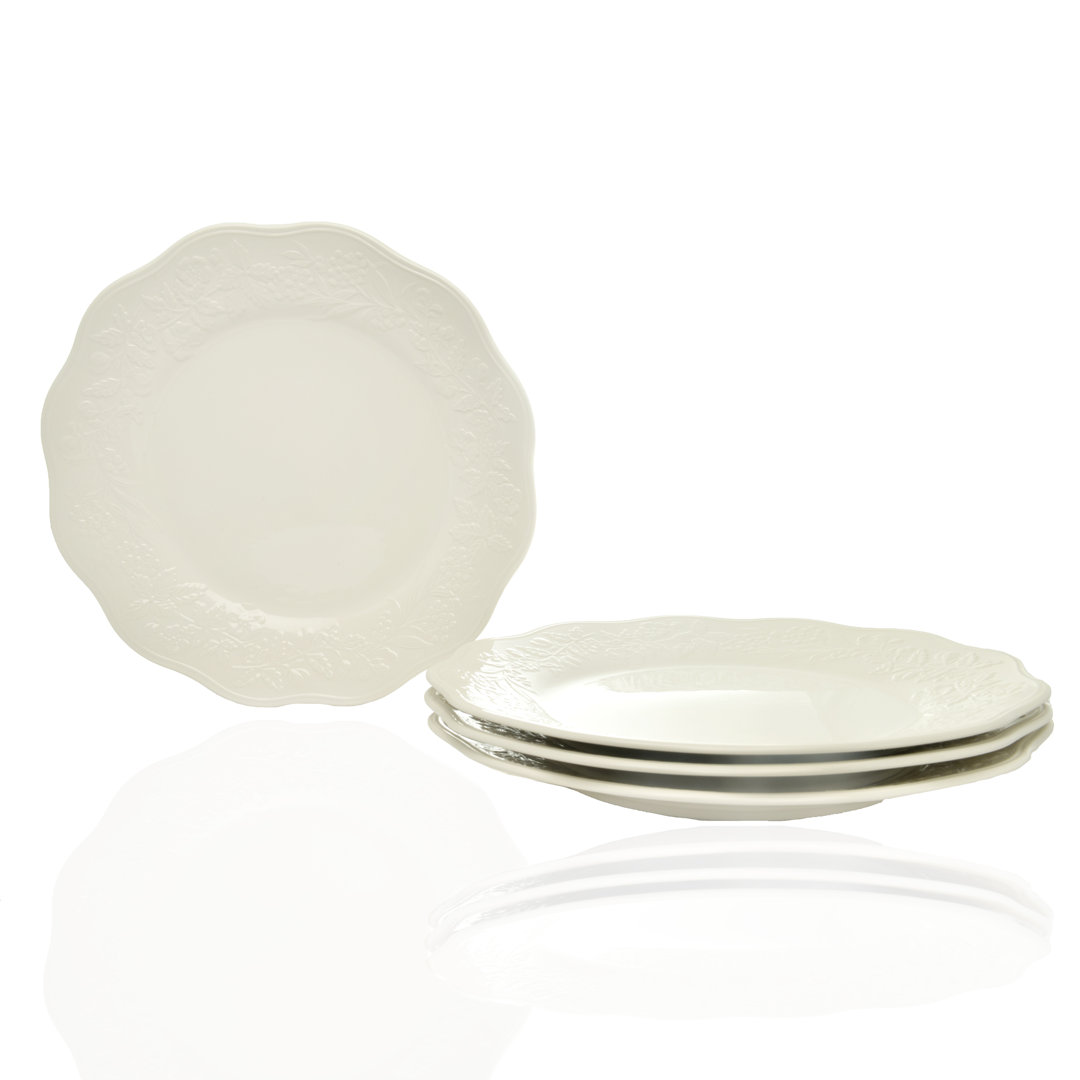 Red Vanilla Country Villa 11.5" Dinner Plate (Set of 4) Red Vanilla
