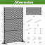 Metal Privacy Screens and Panels with Free Standing Design, Semi-Circular Shape for Indoor and Outdoor Use, Rust-Proof and Weather-Resistant