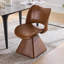 Chaise pivotante en cuir artificiel confortable-497523956