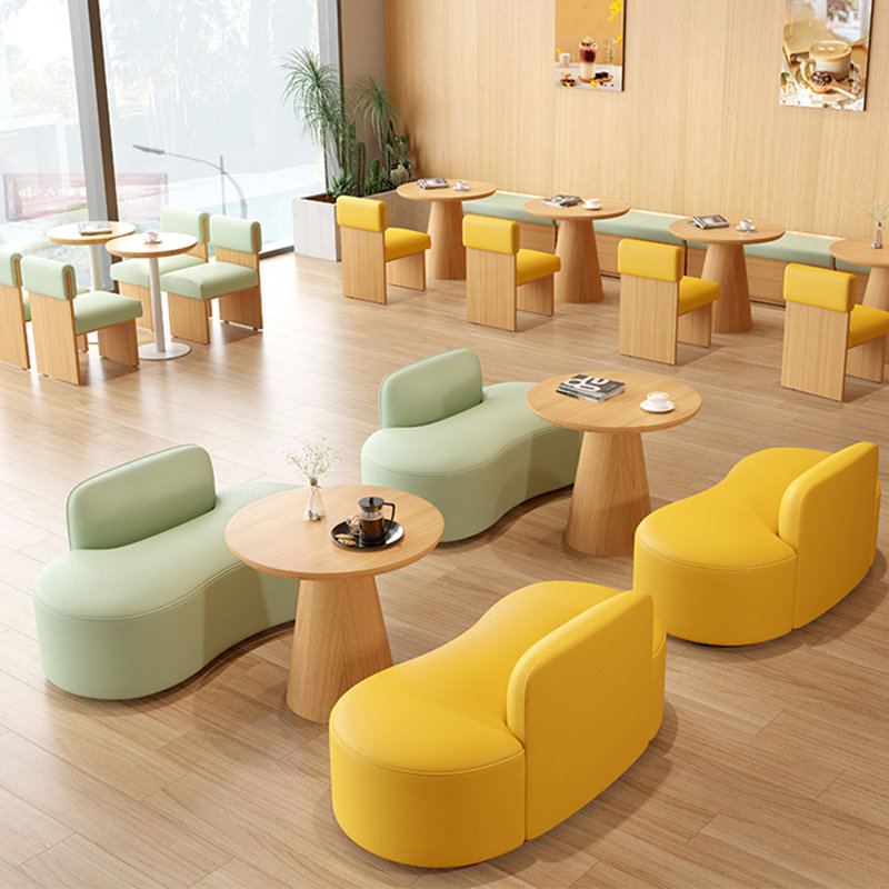 Banc rembourré en similicuir Leisure Restaurant Cafe, Vert clair
