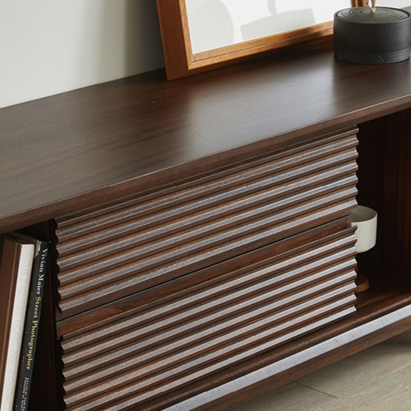 High quality black walnut TV cabinet