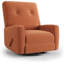 Fauteuil inclinable et pivotant à 360 °, fauteuil de chambre de bébé en velours côtelé pour petits espaces, orange-90693207