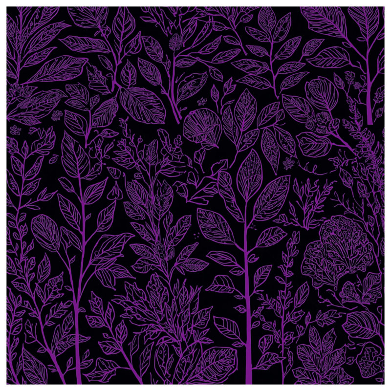 Coussins décoratifs Mauve Botanical Illustration, 18 po x 18 po