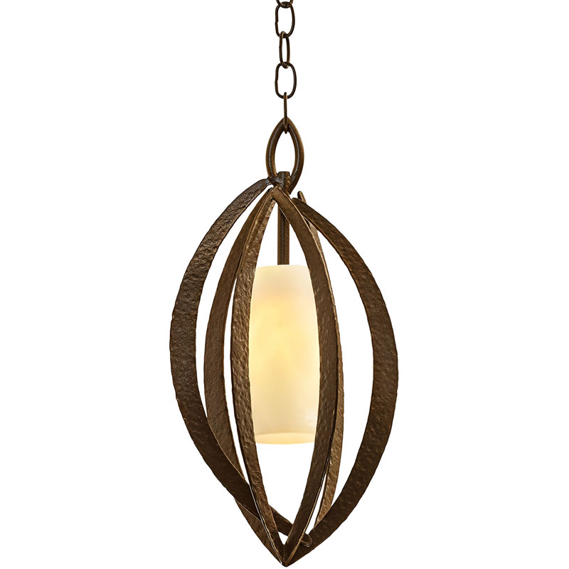 1 - Light Pendant, Ivory, Old World