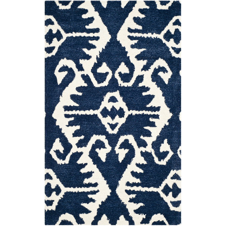 Kouerga bHand Tufted Wool Ikat Rug