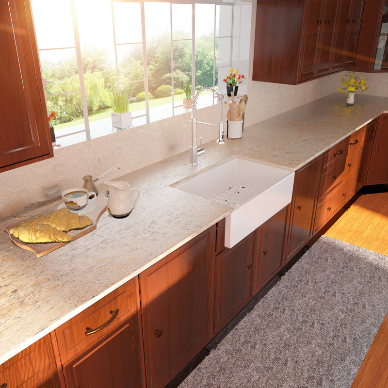 33'' L Single Bowl Ceramic Kitchen Sink