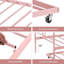Twin Rectangular Twin Metal Daybed With Trundle, Sofa Bed Frame With 6 Casters And Steel Slat Support-2077882755