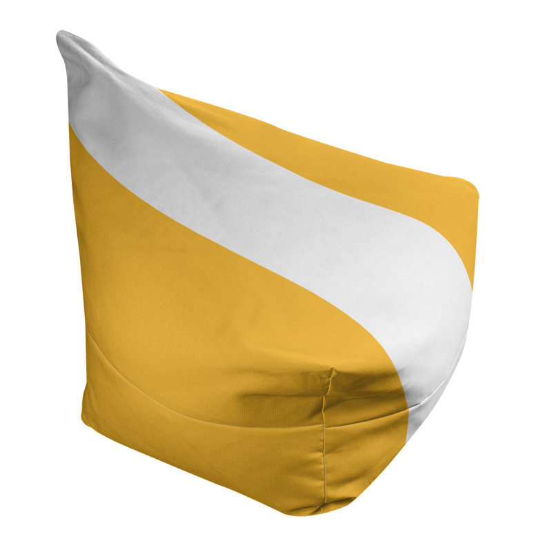 Housse de fauteuil à billes, H 30 po x l 27 po x P 2 po, Jaune / Blanc