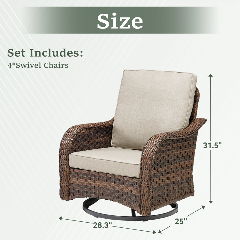 Ensemble de conversation pour 4 personnes, Beige