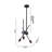 Azita 3-Light Matte Black Chandelier With Three Adjustable Arms