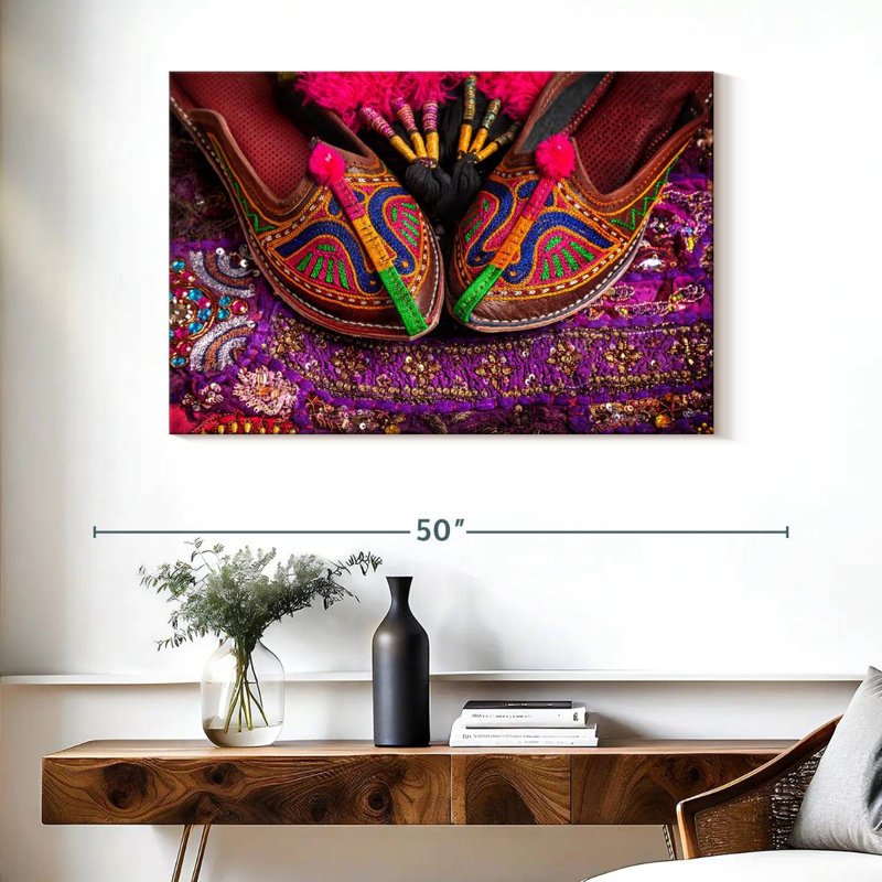 Nicci Rajasthan Shoes, 26" H x 39" W