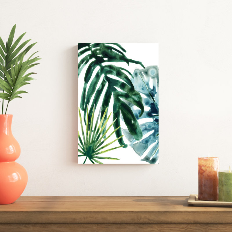 Mélange de feuilles tropicales IV, H 18 po x l 12 po x P 1,25 po