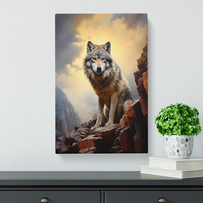 Wolf Hard Edge Painting No.2 - Wrapped Canvas