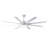 65 Inch White Modern Extra Large Ceiling Fan with Dimmable LED Light and Remote, 6-Speed DC Motor Reversible Ceiling Fan for Large Room