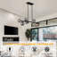 Luminaire suspendu noir 8 lumières Kemery