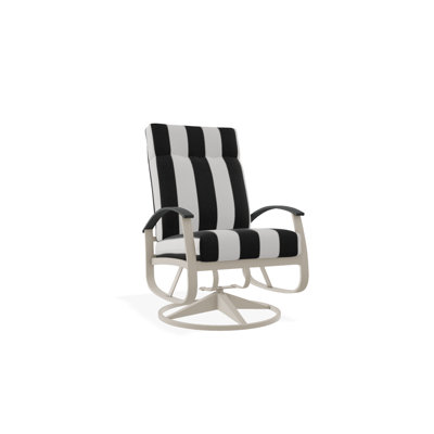 Chaise berçante pivotante réglable avec coussins Askar